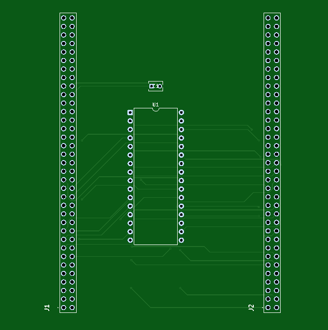 PCB of the daughter SRAM Card Morpho compatible with Nucleo-144 boards.