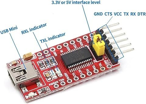FTDI USART to USB pin outs